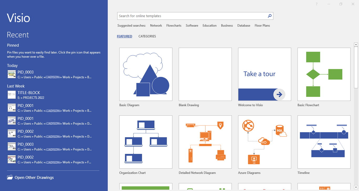 Microsoft Visio User Interface